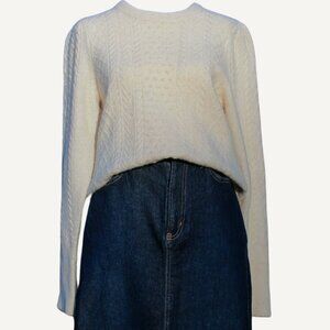 🤍 LIGHTWEIGHT J.CREW CABLE KNIT CREWNECK SWEATER